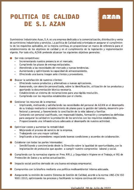 Política de Calidad